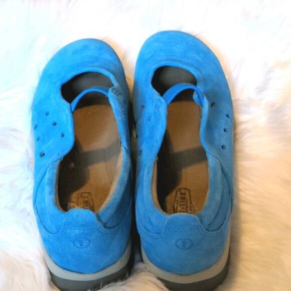 FLAT TIRE Captiva Blue Suede Denim Shoes Size 10 - Picture 4 of 9